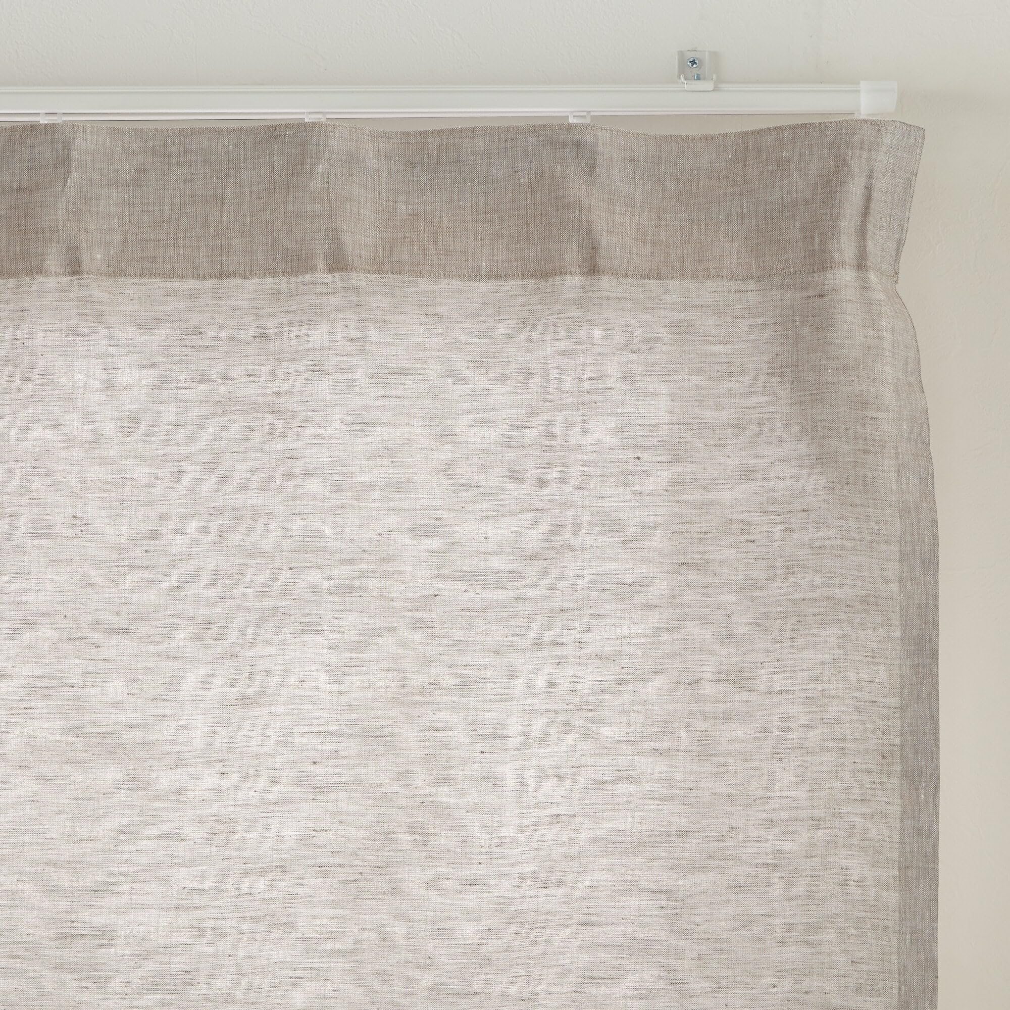 Amazon｜無印良品 麻平織ノンプリーツカーテン ・幅100×丈